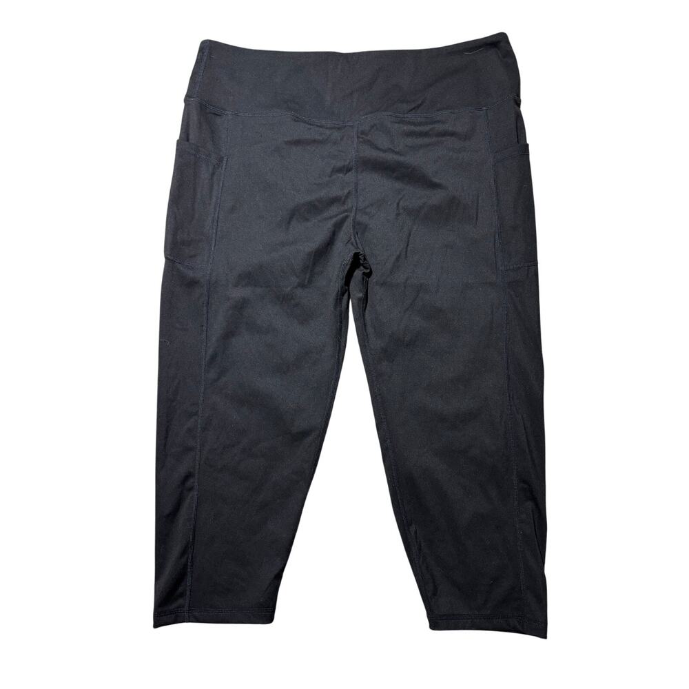 Mejing Womens 3XL Black Stretchy Athletic Butt Scrunch Capris